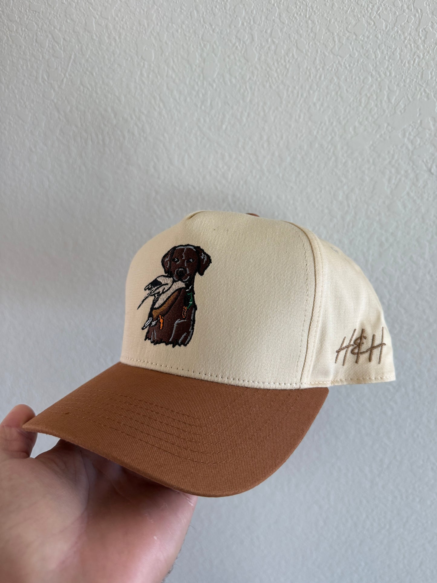 Brown/Cream Duck Dog Hat
